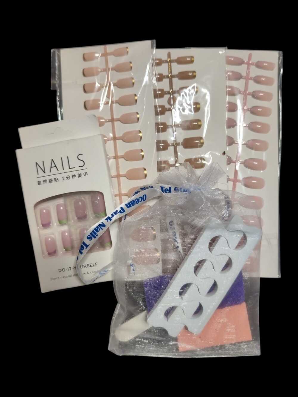 ❤️ 3 Sets + 24 Piece Press-On Nails